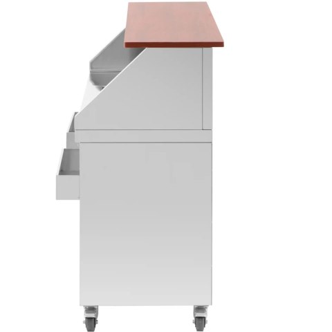 Stacja barmańska barowa z komorą na lód i półkami na butelki 150 cm Royal Catering