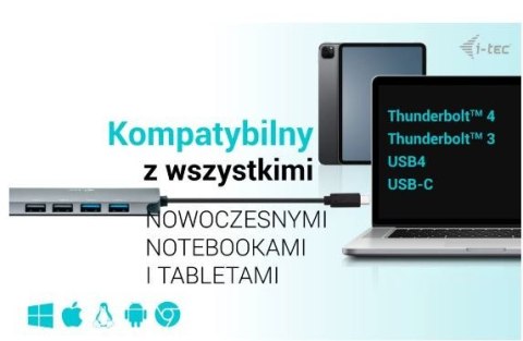 Stacja dokująca USB-C Metal Nano 2x HDMI Display + Power Delivery 100W I-tec