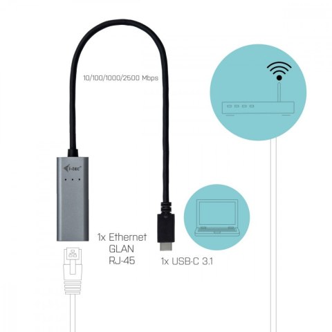 USB-C Metal 2.5Gb ps Ethernet Adapter I-tec