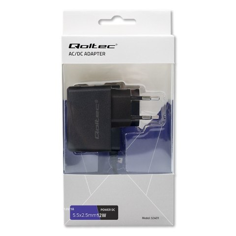 Zasilacz wtyczkowy 12W | 12V | 1A | 5.5*2.5 Qoltec