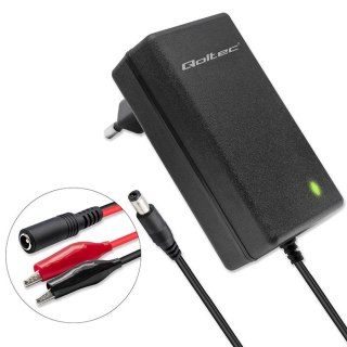 Automatyczna ładowarka do akumulatora AGM GEL STD 6V 12V | 1.5A |Prostownik z sygnalizatorem LED Qoltec