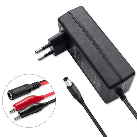 Automatyczna ładowarka do akumulatora AGM GEL STD 6V 12V | 1.5A |Prostownik z sygnalizatorem LED Qoltec