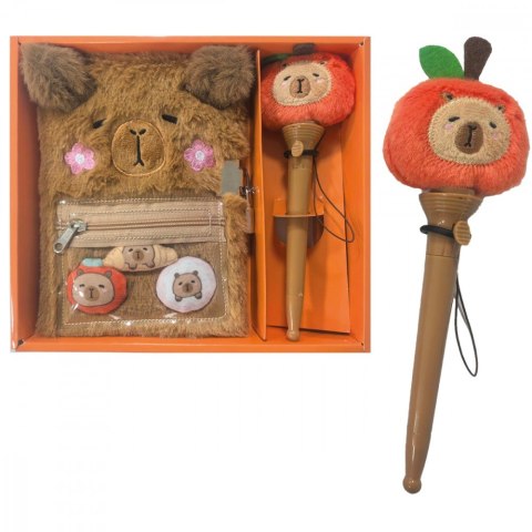 Pamiętnik pluszowy kapibara z długopisem Stnux