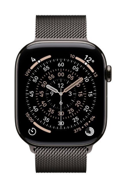 Watch Series 11 GPS + Cellular koperta 42 mm z tytanu w kolorze łupku, bransoleta mediolańska w kolorze łupku Apple