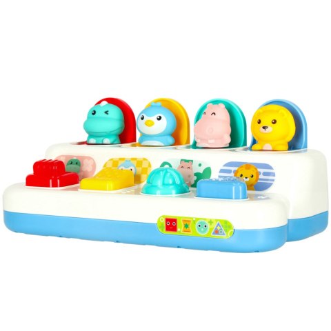 Gra zręcznościowa edukacyjna montessori wbijak wyskakujące zwierzątka POP-UP Kik Sp. z o. o. Sp. k.