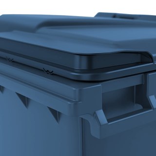 Kontener pojemnik na odpady śmieci komunalne PZH EN 840-2 DIN 1100L - niebieski GSG24