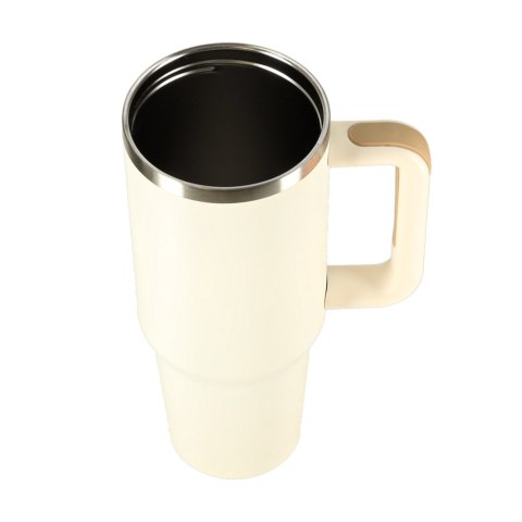 Kubek termiczny ze słomką i uchwytem termos 1200ml kremowy Kik Sp. z o. o. Sp. k.