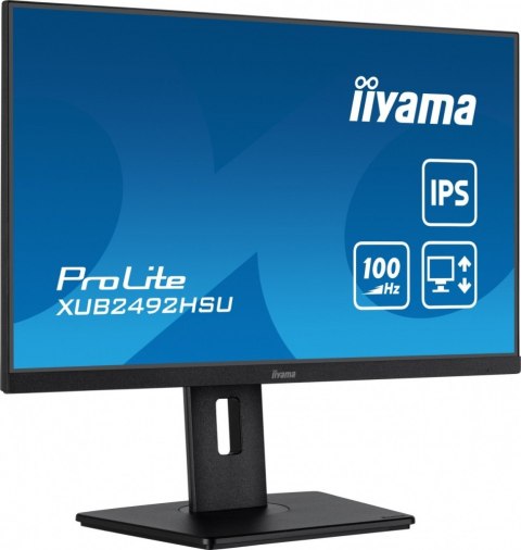 Monitor 23.8 cala XUB2492HSU-B6 IPS,HDMI,DP,100Hz,PIVOT,USB,HAS/150mm IIYAMA