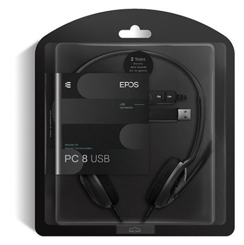 PC 8 USB - Słuchawka stereo USB do komputera z pilotem EPOS