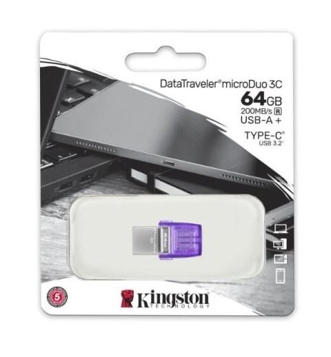 Pendrive Data Traveler MicroDuo 3C G3 64GB USB-A/USB-C Kingston