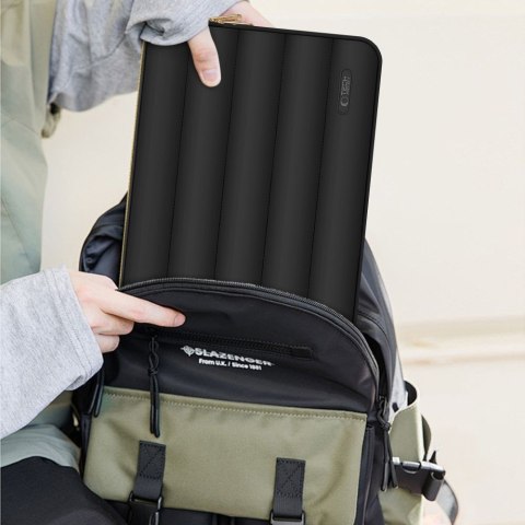 Torba pokrowiec Puffy na laptopa 13-14'' + etui na akcesoria - czarny Tech-Protect