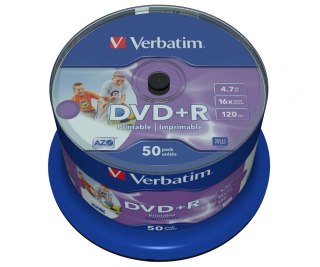 DVD+R 16x 4.7GB 50P CB Printable NO ID 43512 Verbatim