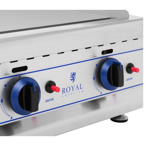 Grill podwójny gładki gazowy na gaz LPG / Propan-Butan 2 x 3000 W 30 mbar Royal Catering