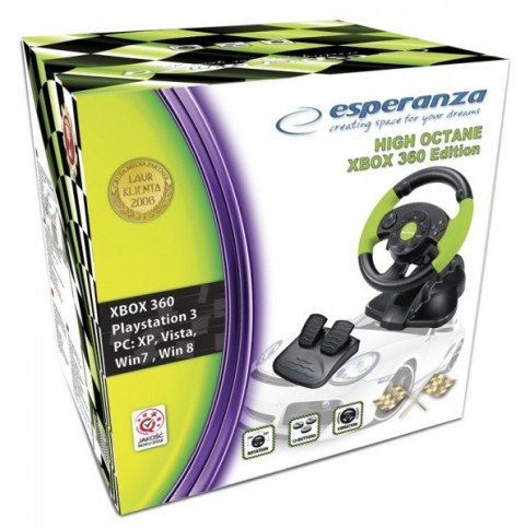 KIEROWNICA EG104 PC/PS3 X-BOX 360, VIBRATION FOR Esperanza