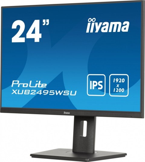 Monitor 24 cale XUB2495WSU-B7 IPS,16:10,300cd,4ms,HDMI,DP,3xUSB(3.2), 1xUSB-c,2x2W,FlickerFree,HAS(150mm) IIYAMA