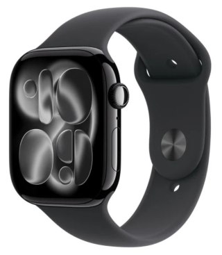 Watch Series 11 GPS + Cellular, koperta 42 mm z tytanu w kolorze naturalnym, pasek sportowy w kolorze górskiej szarości - rozmia Apple