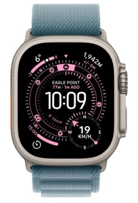 Watch Ultra 3 GPS + Cellular koperta 49 mm z tytanu w kolorze naturalnym, opaska Alpine w kolorze jasnoniebieskim - rozmiar M Apple