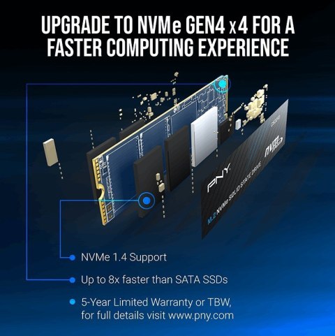 Dysk SSD 512GB M.2 2280 BULK M280CS2241-512-BLK PNY