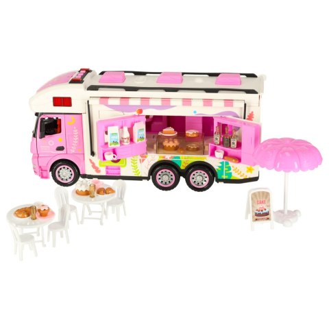 Kamper zdalnie sterowany na pilota samochód kempingowy auto 2,4GHz dźwięki światła akcesoria różowy Kik Sp. z o. o. Sp. k.