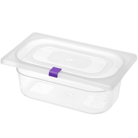 Klipsy do pojemników do żywności HACCP 12 szt. - fioletowe Hendi