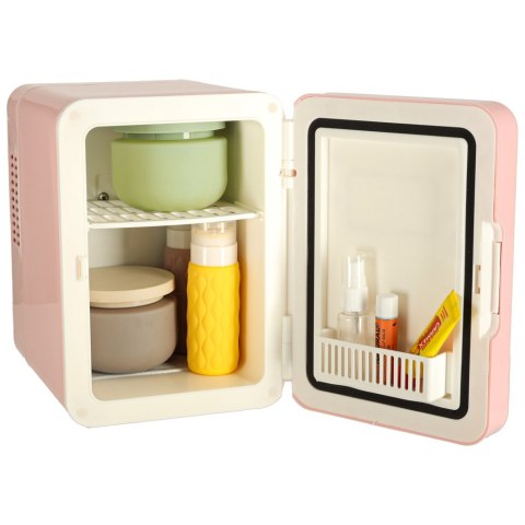 Lodówka turystyczna elektryczna samochodowa mini na jedzenie kosmetyki grzanie chłodzenie 2w1 4L różowa Kik Sp. z o. o. Sp. k.