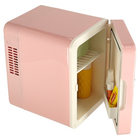 Lodówka turystyczna elektryczna samochodowa mini na jedzenie kosmetyki grzanie chłodzenie 2w1 4L różowa Kik Sp. z o. o. Sp. k.