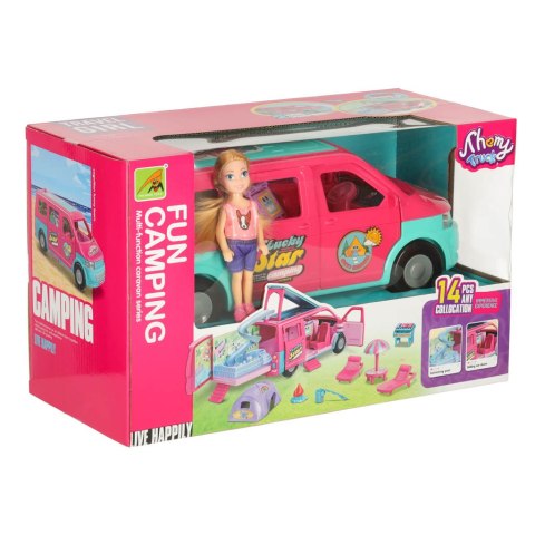Samochód dla lalek kempingowy kamper akcesoria lalka basen Kik Sp. z o. o. Sp. k.
