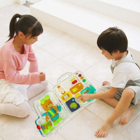 Tablica manipulacyjna sensoryczna montessori walizka pokrętła miś XXL światło dźwięk Kik Sp. z o. o. Sp. k.