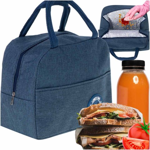 Torba termiczna izolacyjna śniadanie lunch niebieska Kik Sp. z o. o. Sp. k.