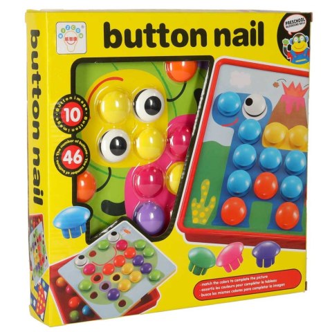 Układanka edukacyjna Guzikowa Mozaika trening ręki 57el. Kik Sp. z o. o. Sp. k.