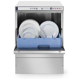 Zmywarka barowa do naczyń + dozownik + pompa kosz 50x50cm 400V 3 PROGRAMY Hendi