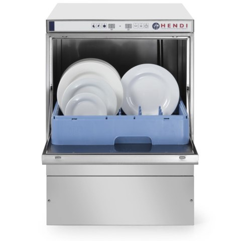 Zmywarka barowa do naczyń + dozownik + pompa kosz 50x50cm 400V 3 PROGRAMY Hendi