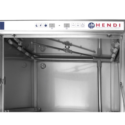 Zmywarka barowa do naczyń + dozownik + pompa kosz 50x50cm 400V 3 PROGRAMY Hendi