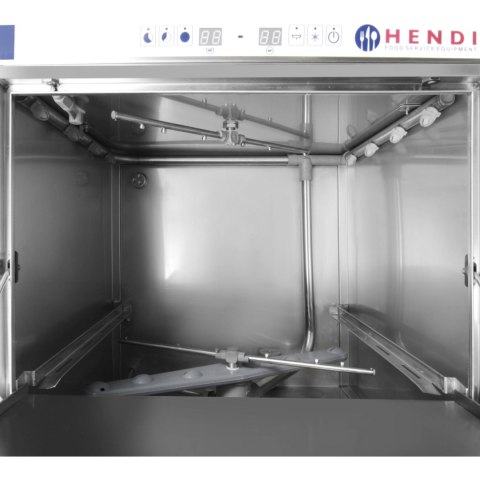 Zmywarka barowa do naczyń + dozownik + pompa kosz 50x50cm 400V 3 PROGRAMY Hendi