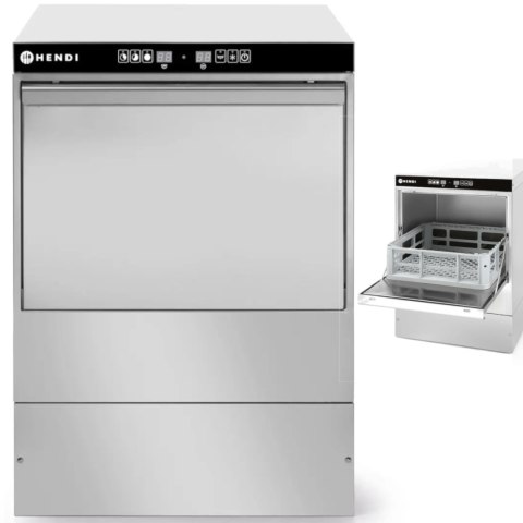 Zmywarka barowa do szkła szklanek + dozownik + pompa kosz 40x40cm 230V 3 PROGRAMY Hendi