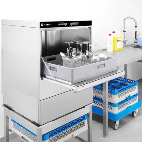Zmywarka barowa do szkła szklanek + dozownik + pompa kosz 40x40cm 230V 3 PROGRAMY Hendi