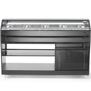Bufet bar stół chłodniczy sałatkowy z oświetleniem daszkiem 4 pojemniki GN 1/1 2-10C 170 W ARKTIC