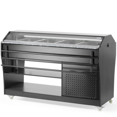 Bufet bar stół chłodniczy sałatkowy z oświetleniem daszkiem 4 pojemniki GN 1/1 2-10C 170 W ARKTIC