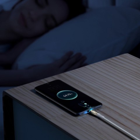 Kabel przewód do szybkiego ładowania Glimmer USB-A - USB-C 1m - biały BASEUS