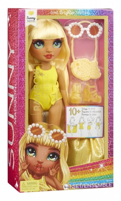 Lalka Rainbow High Swim Style Sunny Yellow MGA