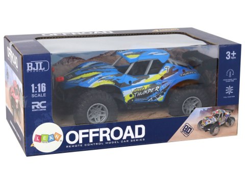 Auto 1:16 Zdalnie Sterowane Off-Road Samochód Terenowy RC Niebieski LEAN Toys