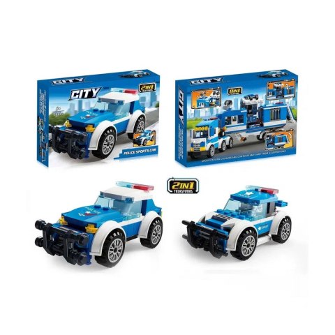 Klocki Konstrukcyjne Policja Helikopter Pojazdy Budynki 98-118 el. Mix LEAN Toys