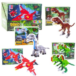 Klocki Konstrukcyjne Zestaw Dinozaur Robot 2w1 145-161 el. Mix LEAN TOYS