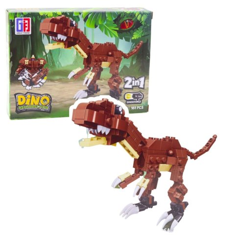 Klocki Konstrukcyjne Zestaw Dinozaur Robot 2w1 145-161 el. Mix LEAN TOYS