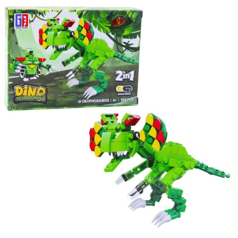 Klocki Konstrukcyjne Zestaw Dinozaur Robot 2w1 145-161 el. Mix LEAN TOYS
