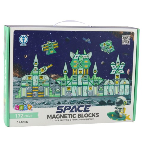 Klocki Magnetyczne Kosmos Stacja Kosmiczna 4D 172el LEAN Toys