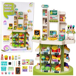 Zabawkowy Sklep Dla Dzieci Super Market Interaktywny 67el LEAN Toys