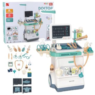 Zestaw Doktora Akcesoria Medyczne RTG EKG Światła Dźwięki 26 el. LEAN Toys