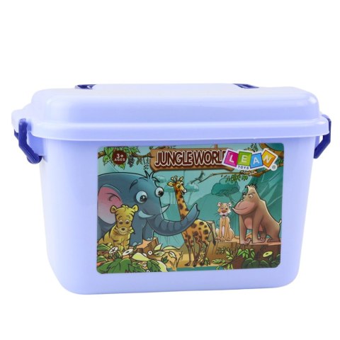 Zestaw Figurek Domowe Dzikie Zwierzęta Rośliny Kufer 58el LEAN Toys