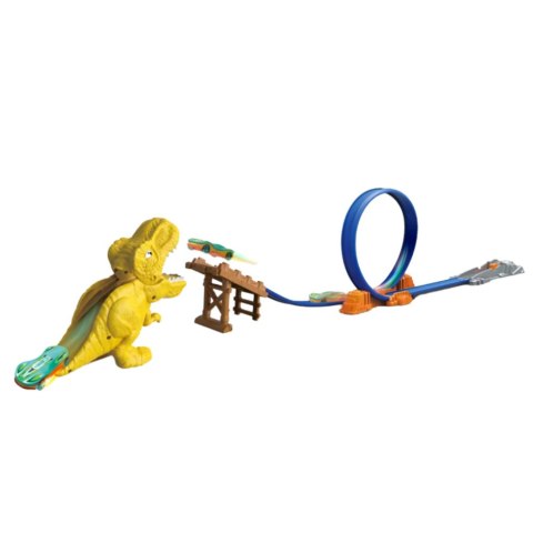 Zestaw Samochodowy Tor Katapulta Wyrzutnia Dinozaur LEAN Toys
